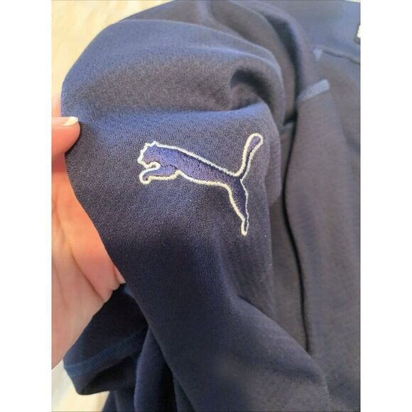 Puma Mens Navy Blue White Zip Up Track Jacket Large - Picture 4 of 4
